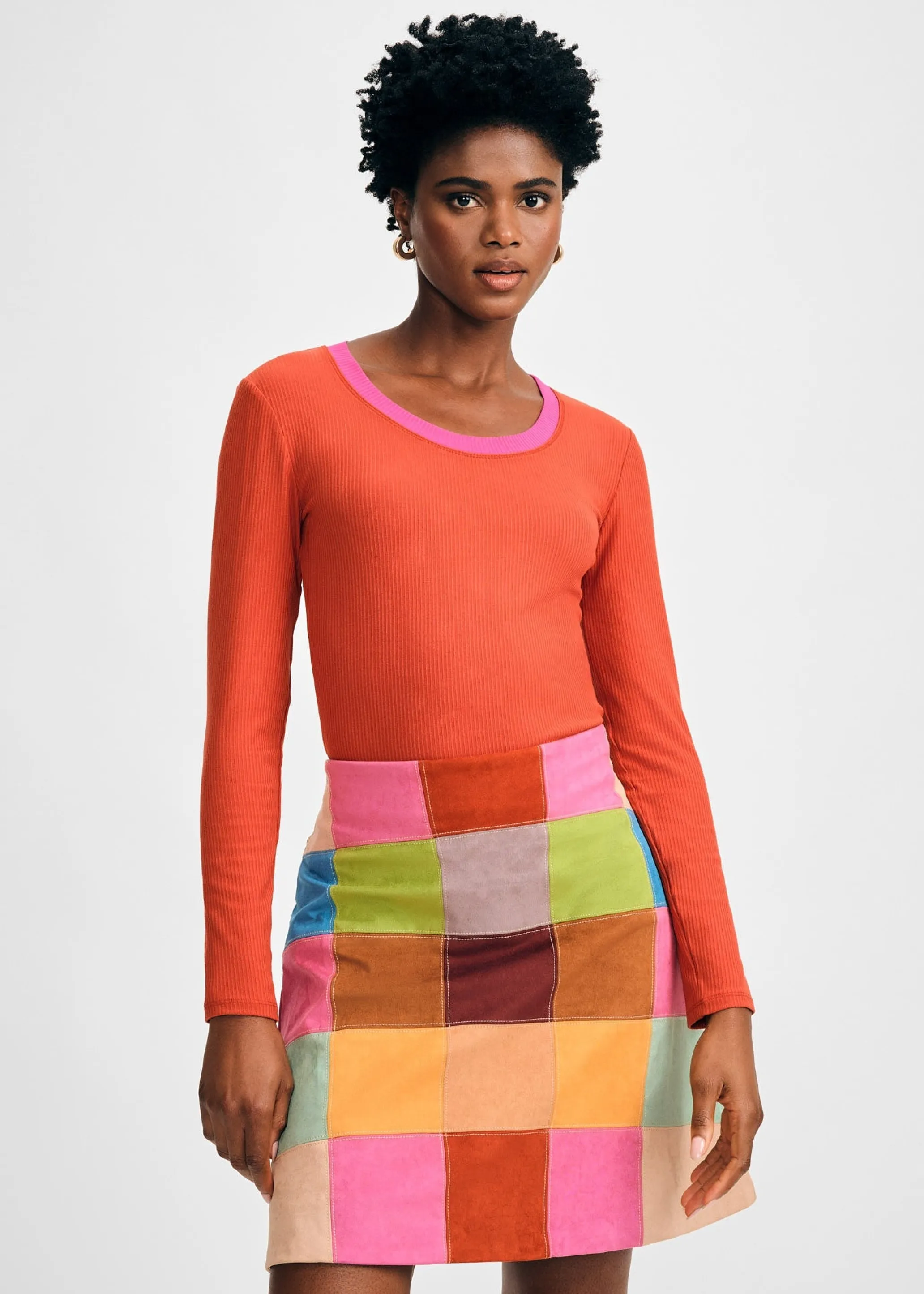 Scoop Neck Rib Top