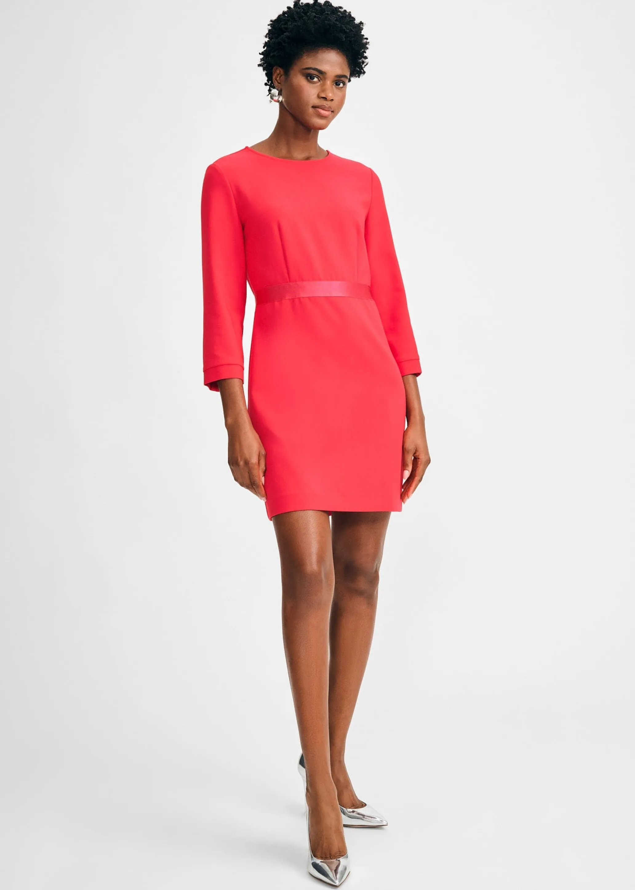 3/4 Sleeve Crepe Dress