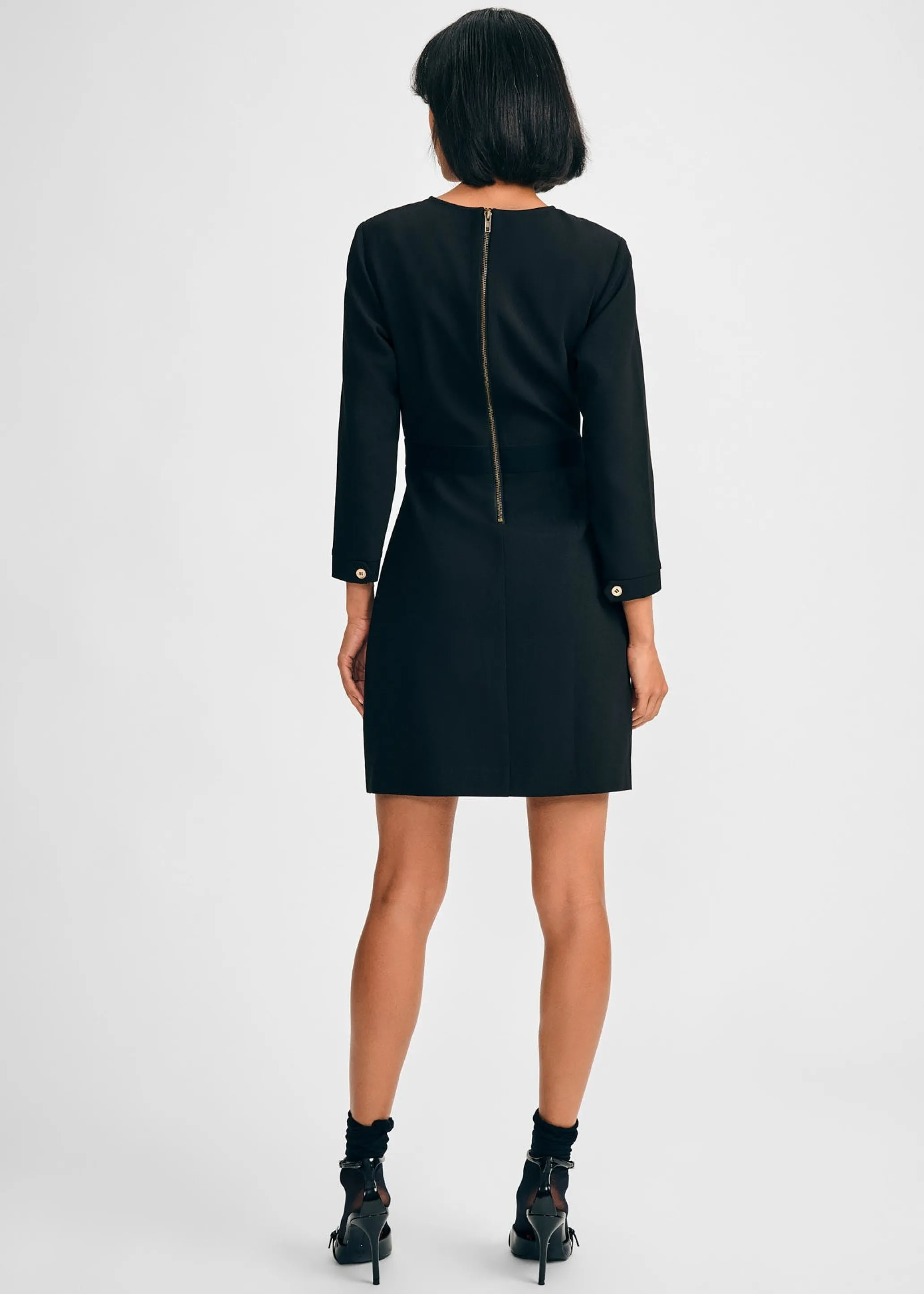 3/4 Sleeve Crepe Dress