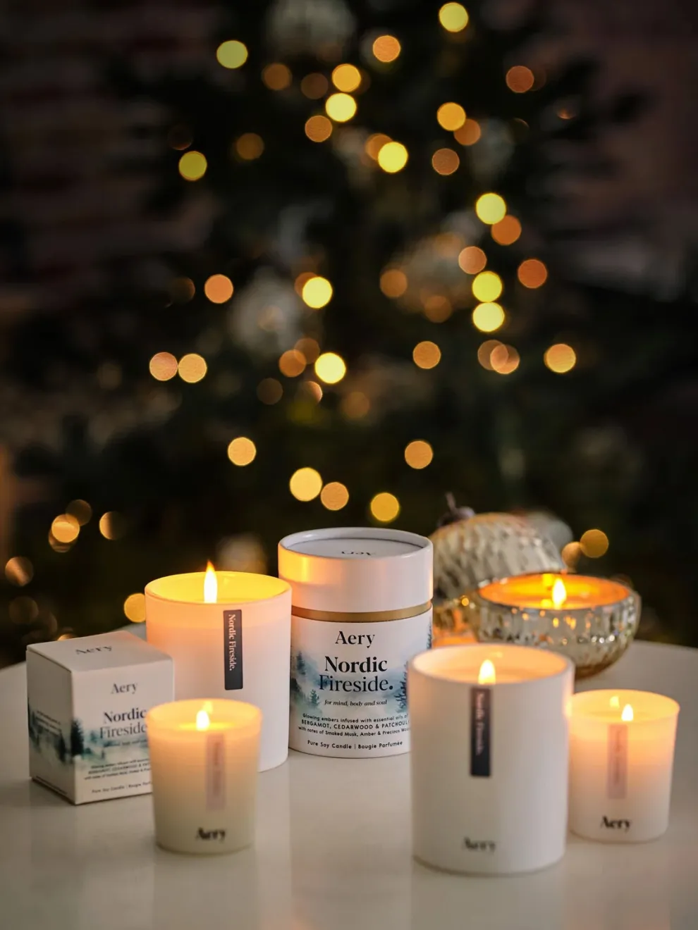 Aery Winter Candle - Nordic Fireside