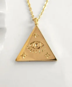 Augusta Jewellery Gold Plated Necklace - Evil Eye Amulet