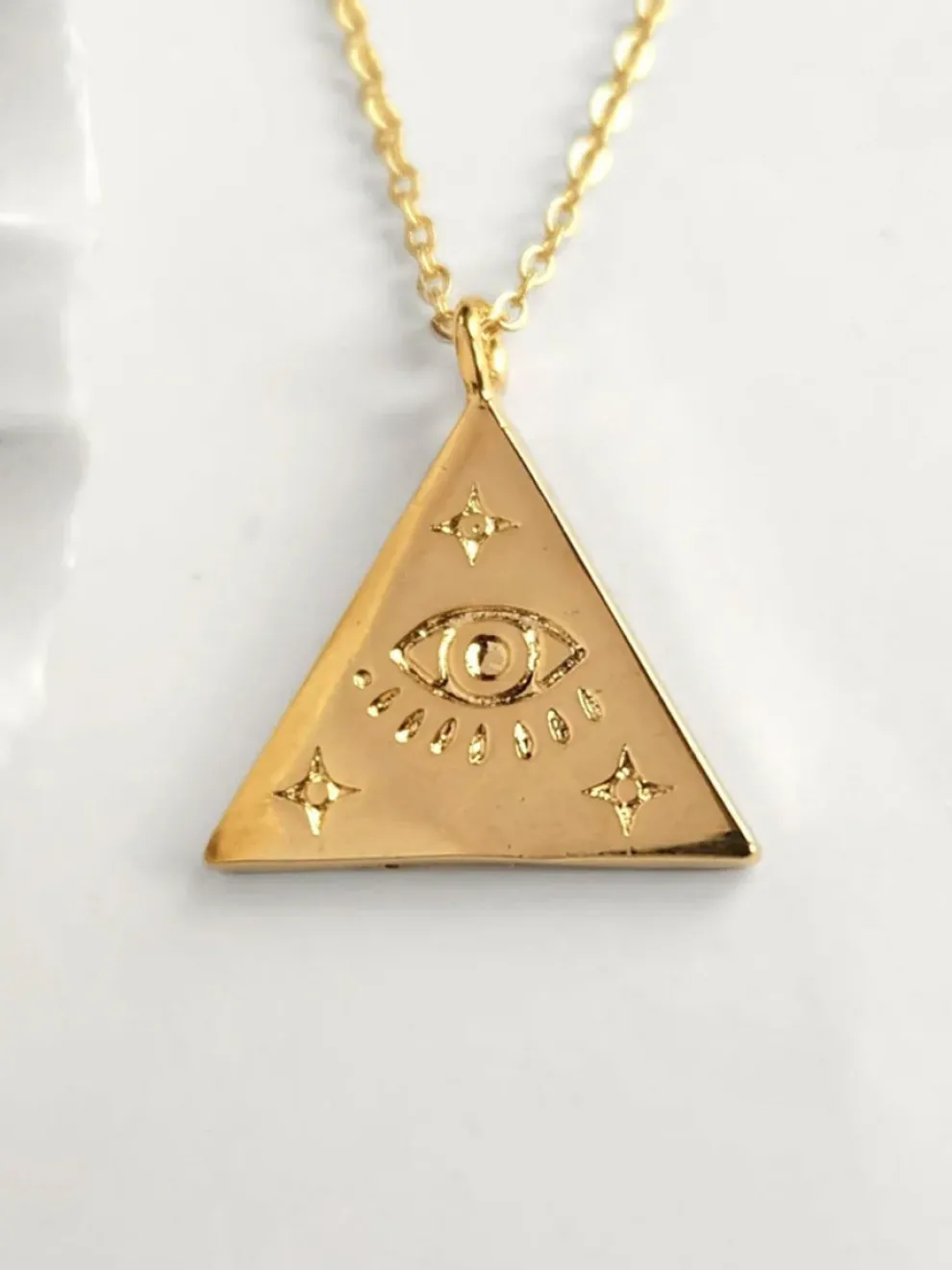 Augusta Jewellery Gold Plated Necklace - Evil Eye Amulet