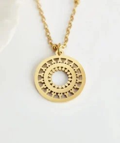 Augusta Jewellery Gold Plated Necklace - Mandala
