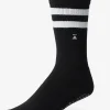 Base 33 Crew Grip Socks - Black & White Stripe