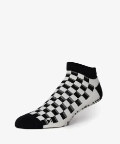 Base 33 Low Rise Grip Socks - Checkers