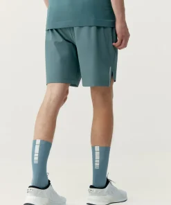 Born Living Yoga Natron Double Layer Short - Grey Green/Road Grey