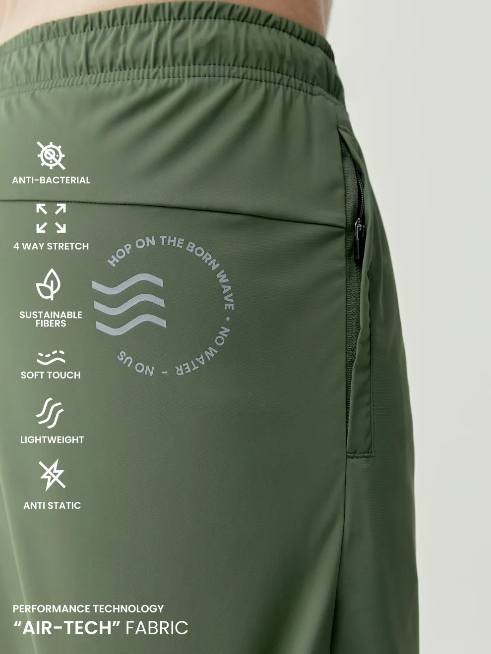 Born Living Yoga Orinoco Short - Swamp Green