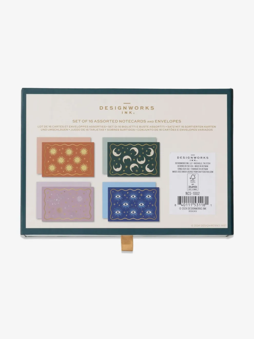 Designworks Ink Celestial Notecards - 16 Assorted