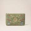 Elizabeth Scarlett Velvet Everyday Pouch - Olive Earth Goddess