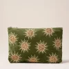 Elizabeth Scarlett Velvet Everyday Pouch - Fern Green Sun Goddess