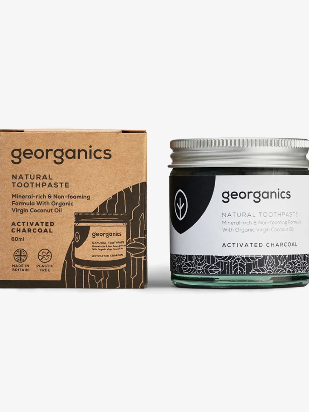 Georganics Mineral-rich Toothpaste 60ml - Activated Charcoal