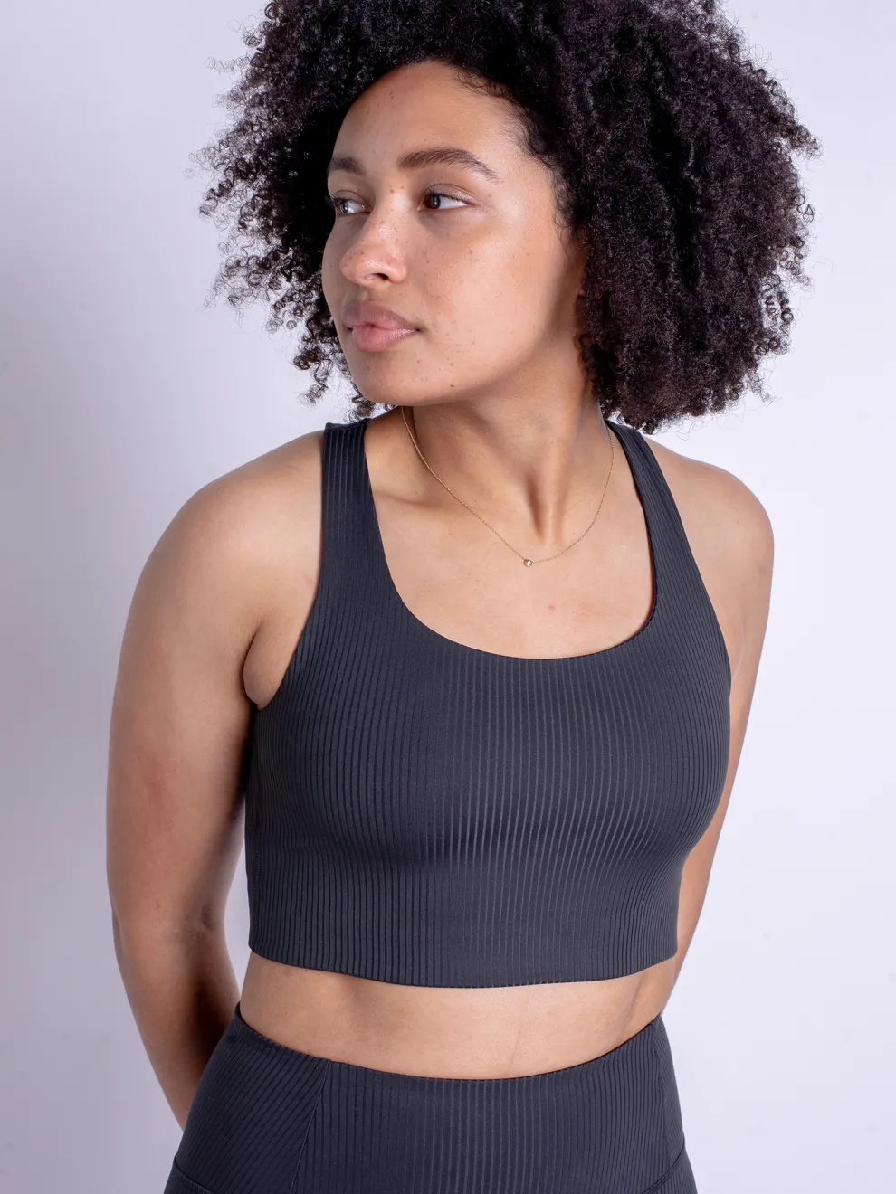 Girlfriend Collective Rib Paloma Bra - Black