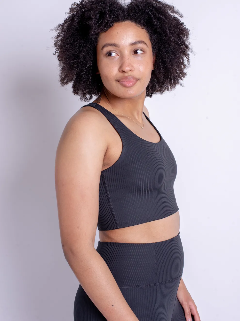 Girlfriend Collective Rib Paloma Bra - Black