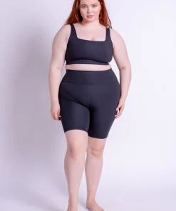 Girlfriend Collective Compressive Rib Bike Short - Black