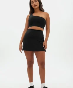 Girlfriend Collective High-Rise Skort - Black