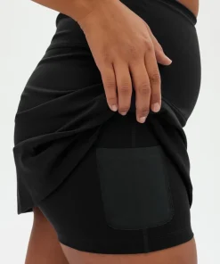 Girlfriend Collective High-Rise Skort - Black