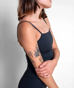 Girlfriend Collective Rib Cami Top - Black