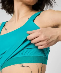 Girlfriend Collective Tommy Square Neck Tank - Peacock