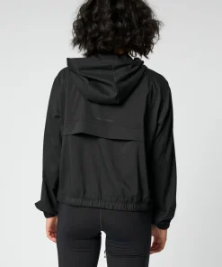 Girlfriend Collective Allie Hooded Windbreaker - Black
