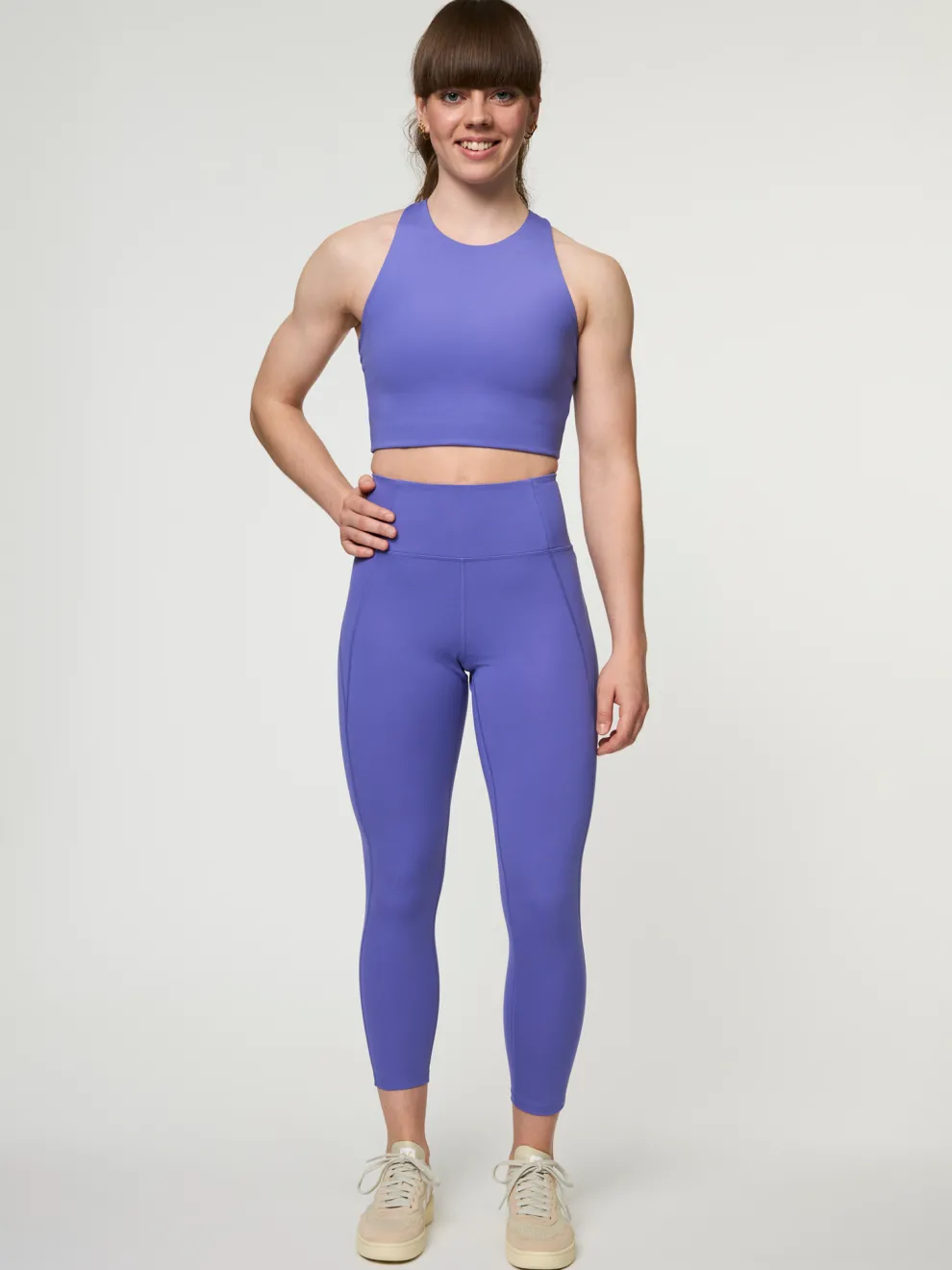 Girlfriend Collective Compressive High-Rise 7/8 Legging - Wild Iris