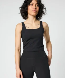 Girlfriend Collective Tommy Square Neck Tank - Black