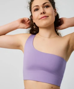 Girlfriend Collective Bianca One Shoulder Bra - Cosmos