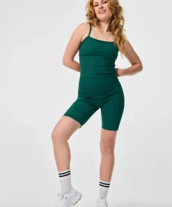 Girlfriend Collective Rib High-Rise Bike Shorts - Rainforest