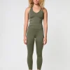 Girlfriend Collective Float High Rise 7/8 Leggings - Cured Green