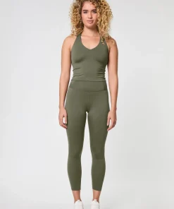 Girlfriend Collective Float High Rise 7/8 Leggings - Cured Green