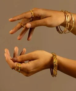 Goddess Charms Crown Chakra Bangle - Pearl