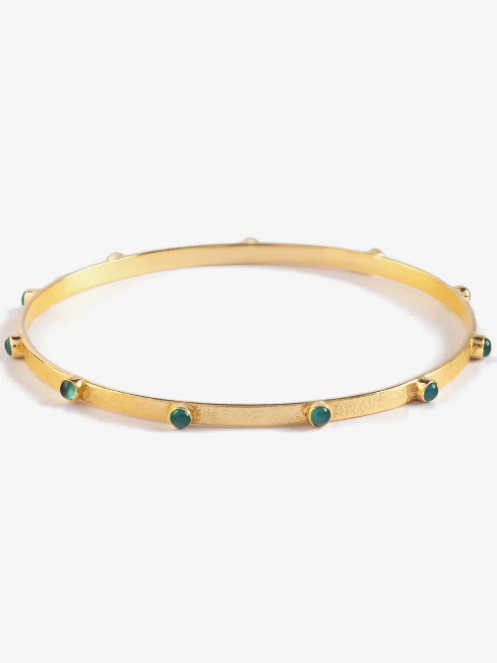 Goddess Charms Heart Chakra Bangle - Green Onyx