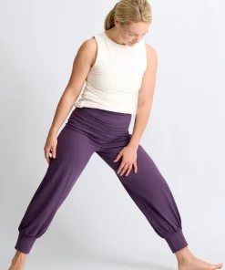 Gossypium Aspire Cropped Harem Pants - Grape