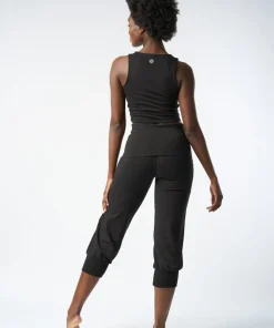 Gossypium Aspire Cropped Harem Pants - Black