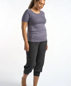 Gossypium Aspire Cropped Harem Pants - Black