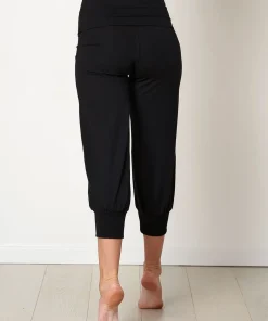 Gossypium Aspire Cropped Harem Pants - Black