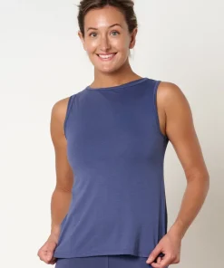Gossypium Freedom Yoga Vest - Indigo