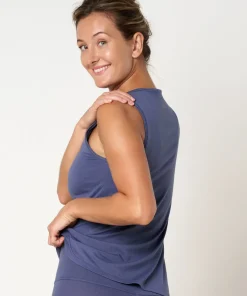 Gossypium Freedom Yoga Vest - Indigo