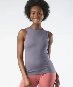 Gossypium Twist Yoga Vest - Ash Grey