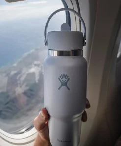 Hydro Flask 710ml (24oz) Wide Mouth Travel Bottle with Flex Straw Cap - Nectar Orange