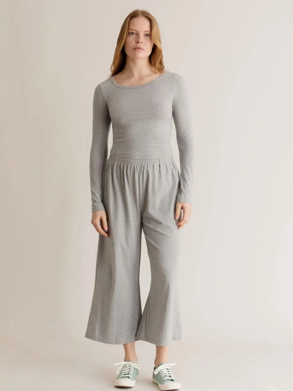 Komodo Darcey Long Sleeved Top - Marl Grey