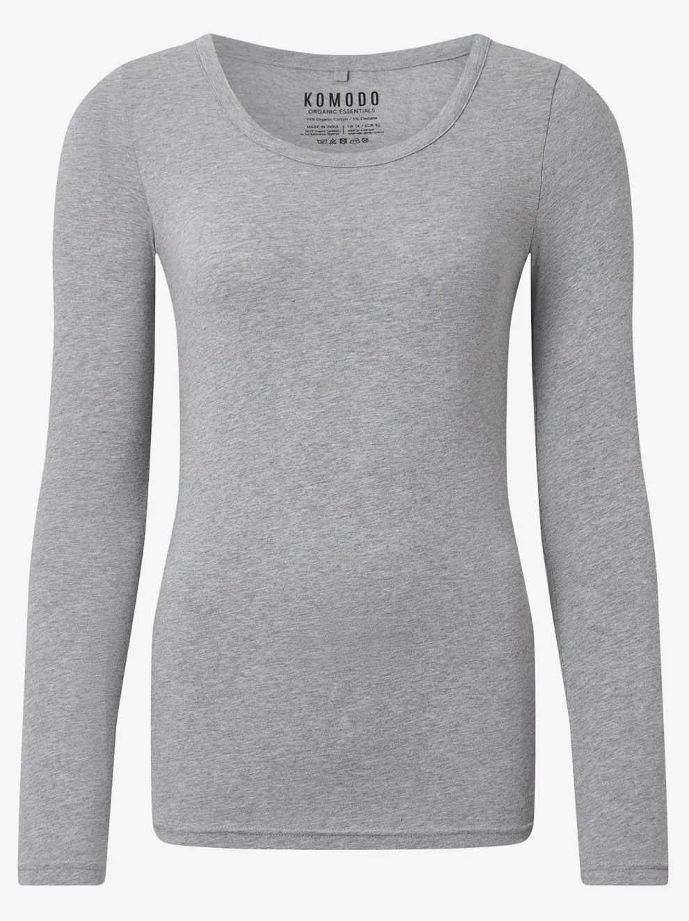 Komodo Darcey Long Sleeved Top - Marl Grey