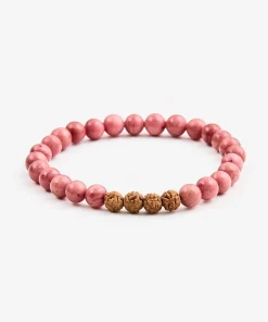 Mala Bead Bracelet - Pink Rhodonite
