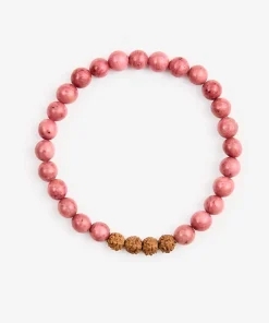 Mala Bead Bracelet - Pink Rhodonite
