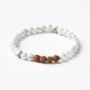 Mala Bead Bracelet - White Howlite