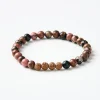 Mala Bead Bracelet - Black Rhodonite