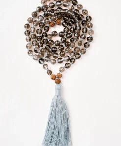 Mala Bead Necklace - Smoky Quartz