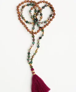 Mala Bead Necklace - Indian Agate