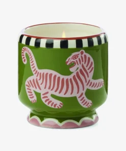 Paddywax Adopo Tiger Ceramic Candle - Black Cedar & Fig