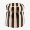 Paddywax Cabana Striped Ceramic Candle - Lava Stone