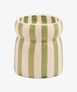 Paddywax Cabana Striped Ceramic Candle - Bora Bora